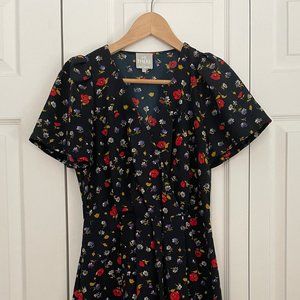 Hi There By Karen Walker Navy Floral Dress